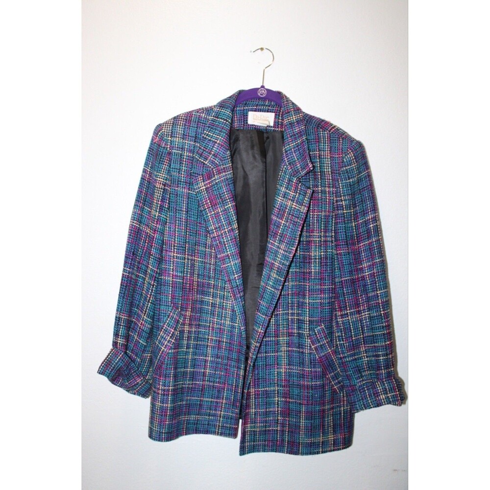 Vintage Da-Rue Of California Women's Multicolor Tweed Medium Blazer Business